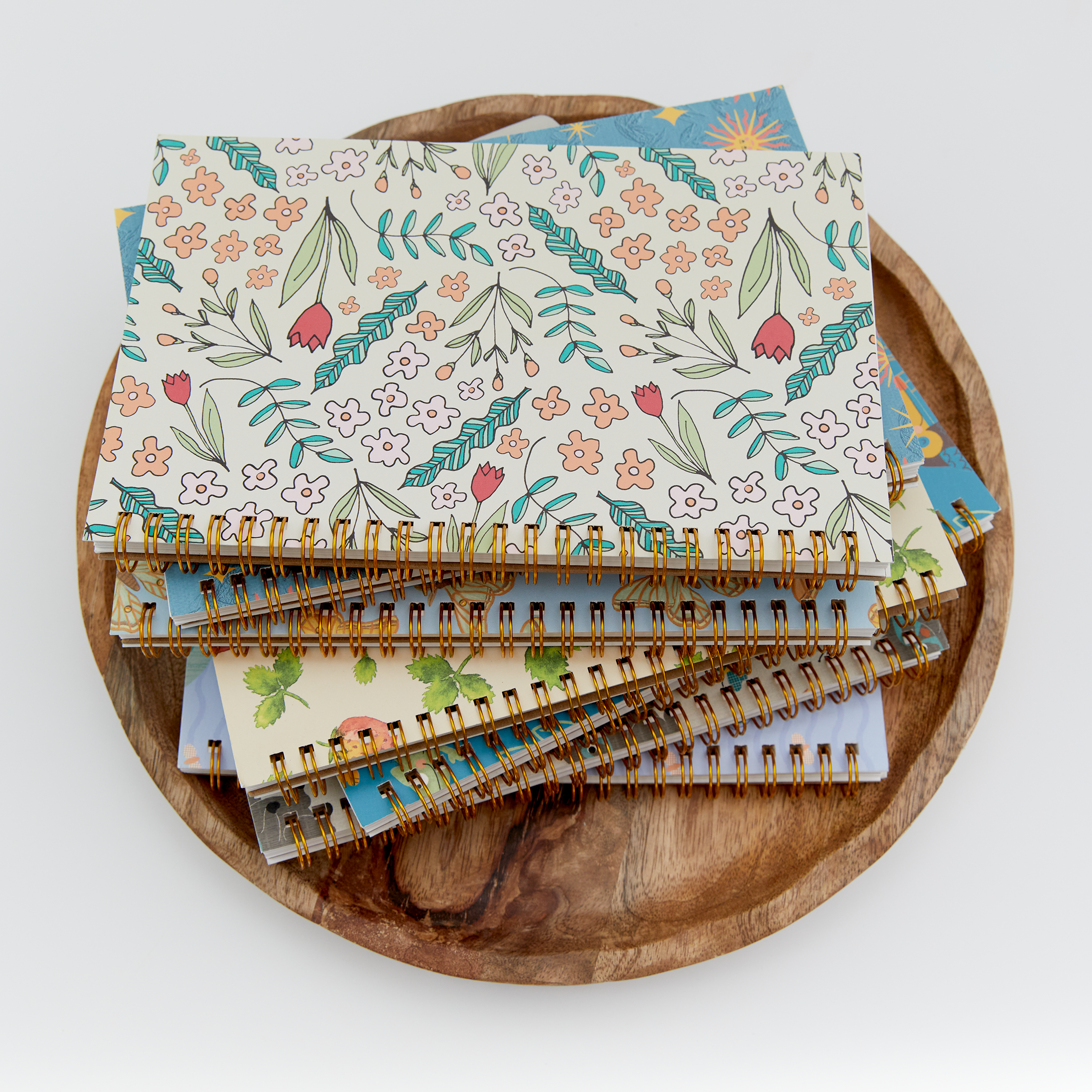 Handmade Eco-Friendly Wire Spiral Notebooks with Recycled Pages 215