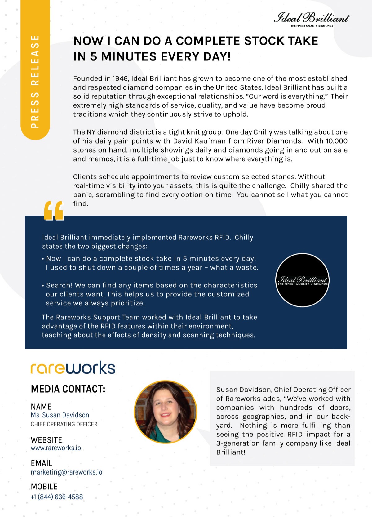 What our customer says: Ideal Brilliant 50