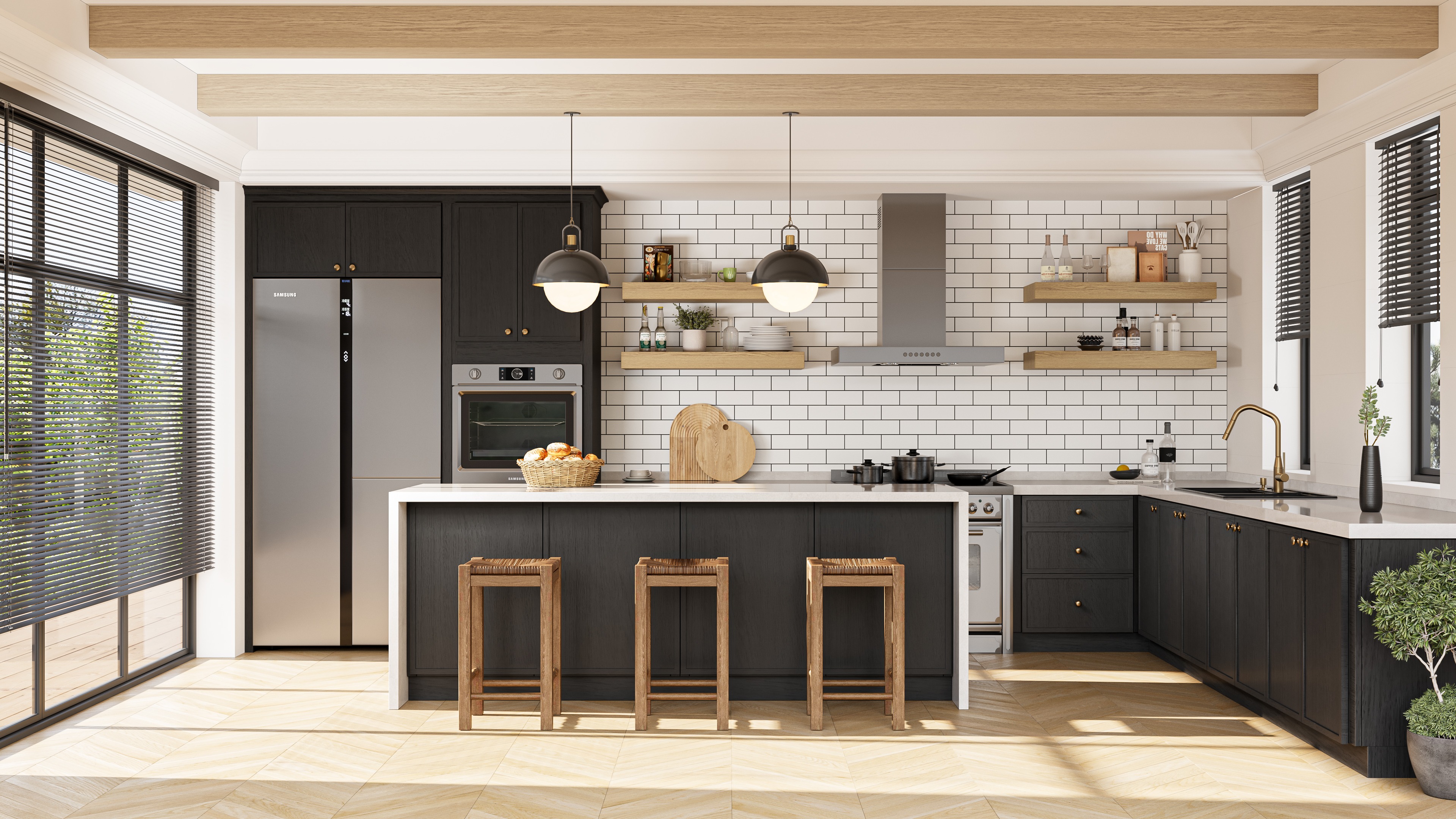 Tribeca Southampton Door Style - Carbon Black Oak 231