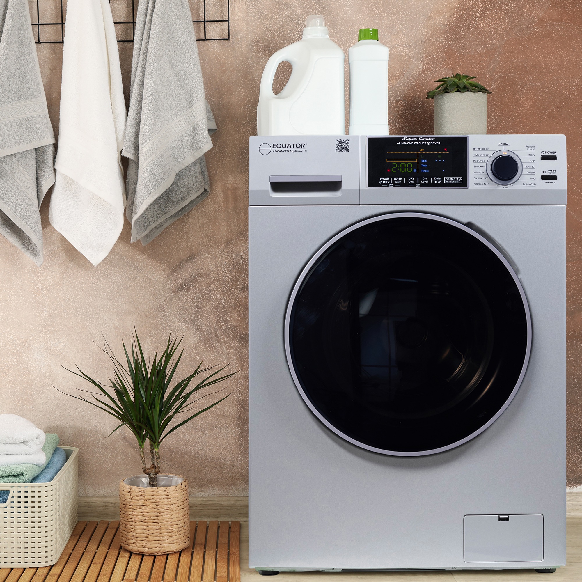 Equator All-in-One Washer Dryer VENTLESS/VENTED PET cycle 1.62cf/15lbs 110V 281