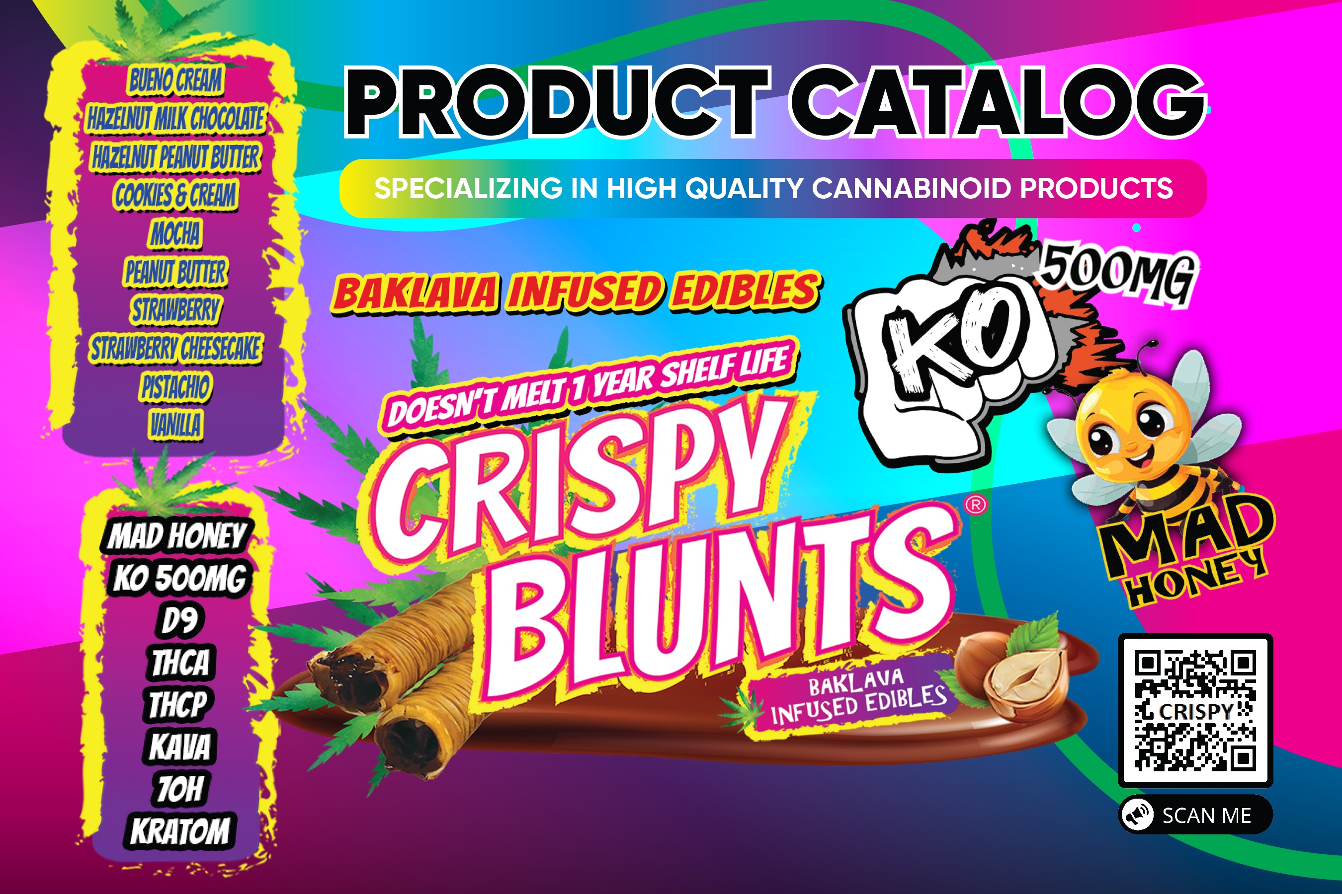 Crispy Blunts Baklava Cream Crispy Phyllo Dough Dubai Trip Mushroom 116