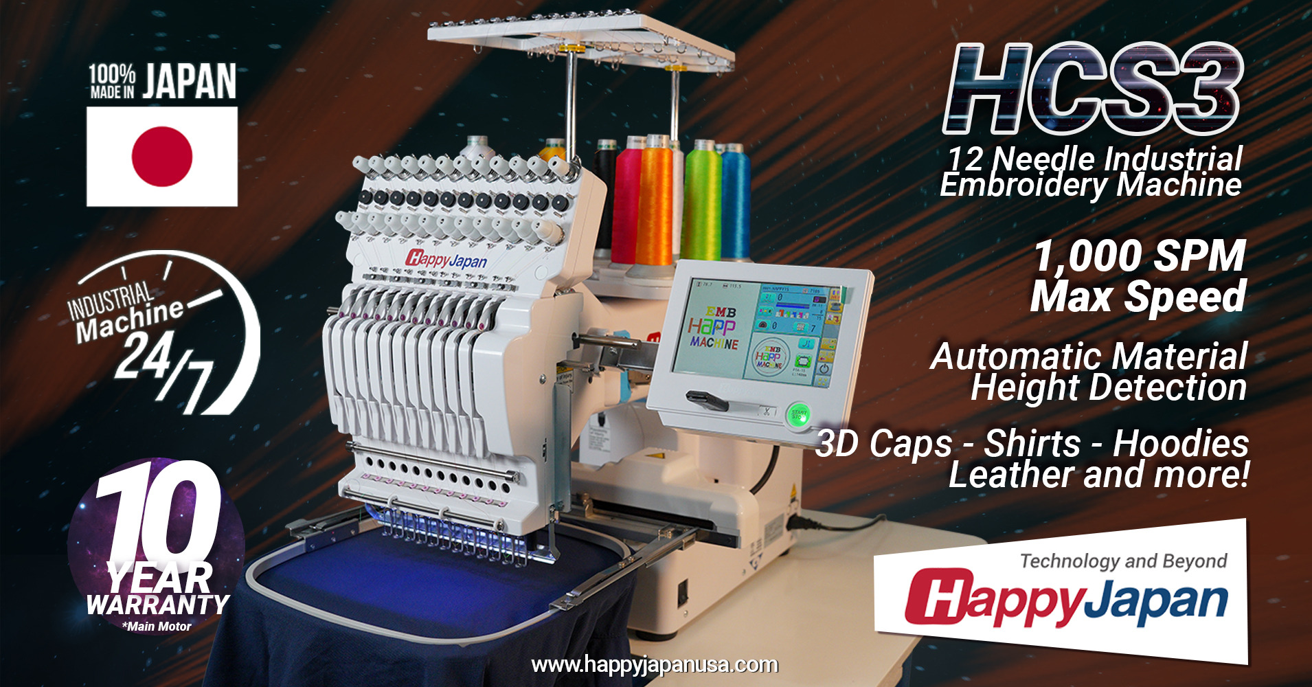 Happy Japan Embroidery Machines 221