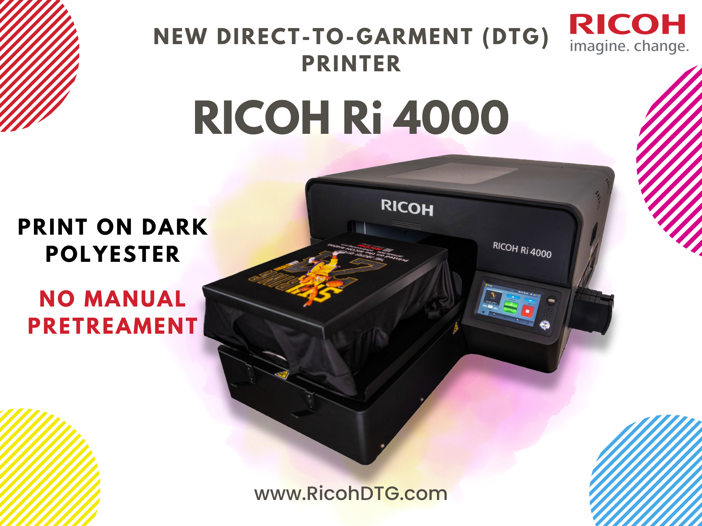 RICOH Ri 4000 | Print on 100% Polyester | No manual pretreatment 62