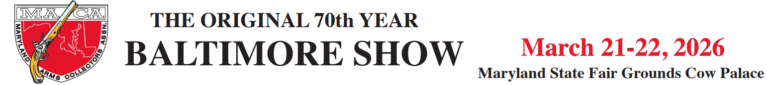 Welcome to MACA-Baltimore Antique Arms Show 2026