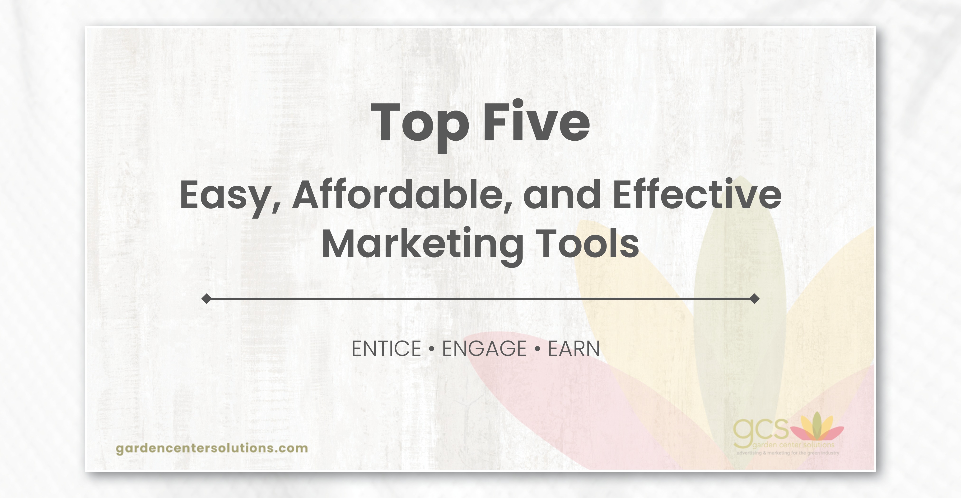 GCS - Top 5 Marketing Tools Presentation 205