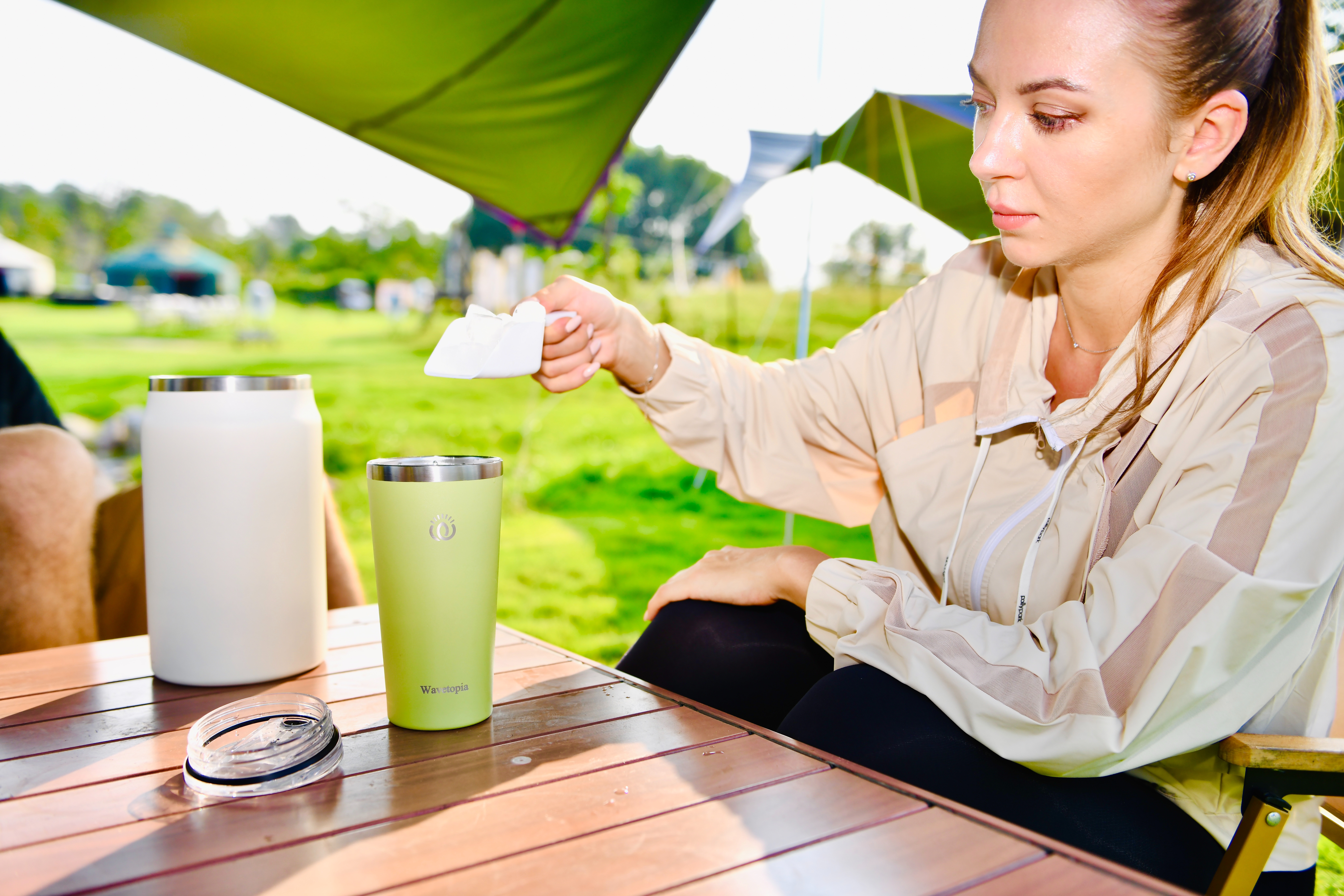 Wavetopia Wide Mouth Insulated Leak Proof Coffee Tumbler with Flip Lid 344