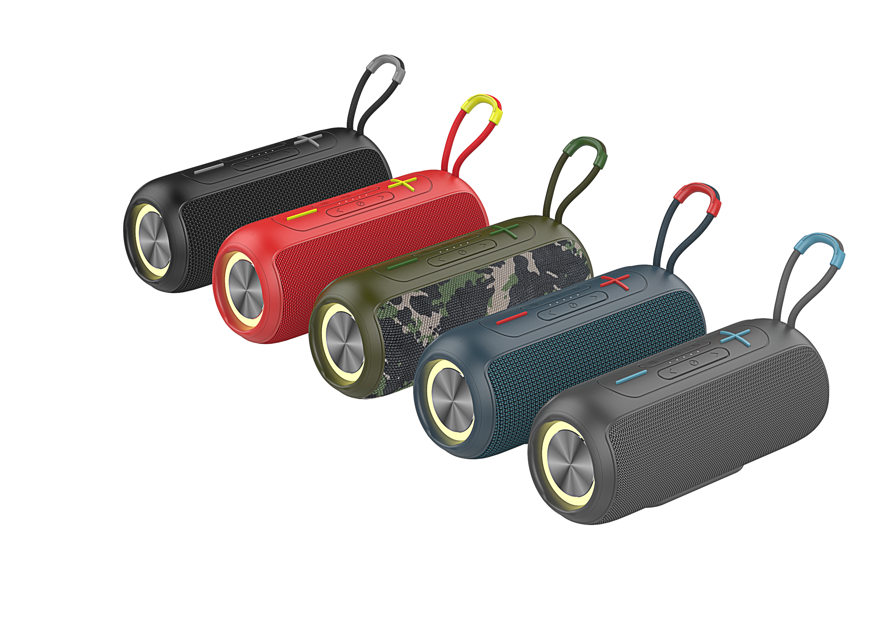 Wireless Portable Waterproof Bluetooth Speaker with RGB Lights 732