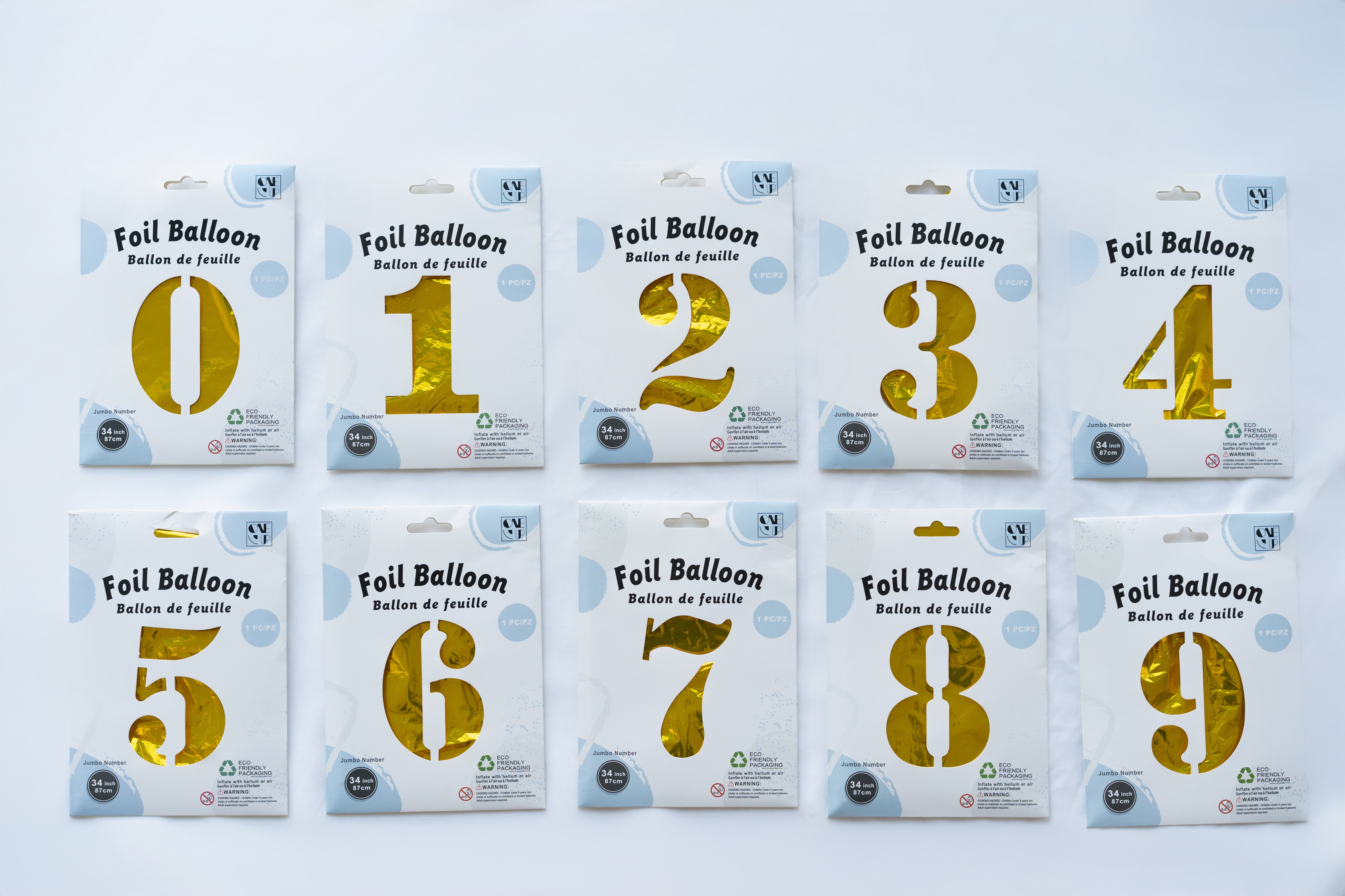 34 inch Gold Foil Balloon Number 934