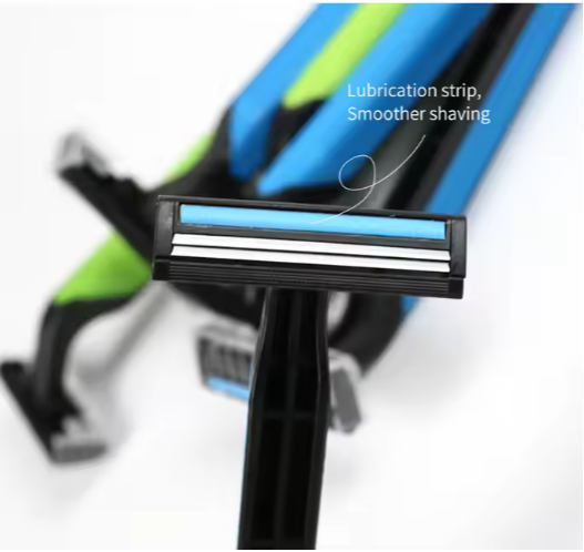 Twin Blade Disposable Razor With Lubricant Strip Shaving Razor 1601