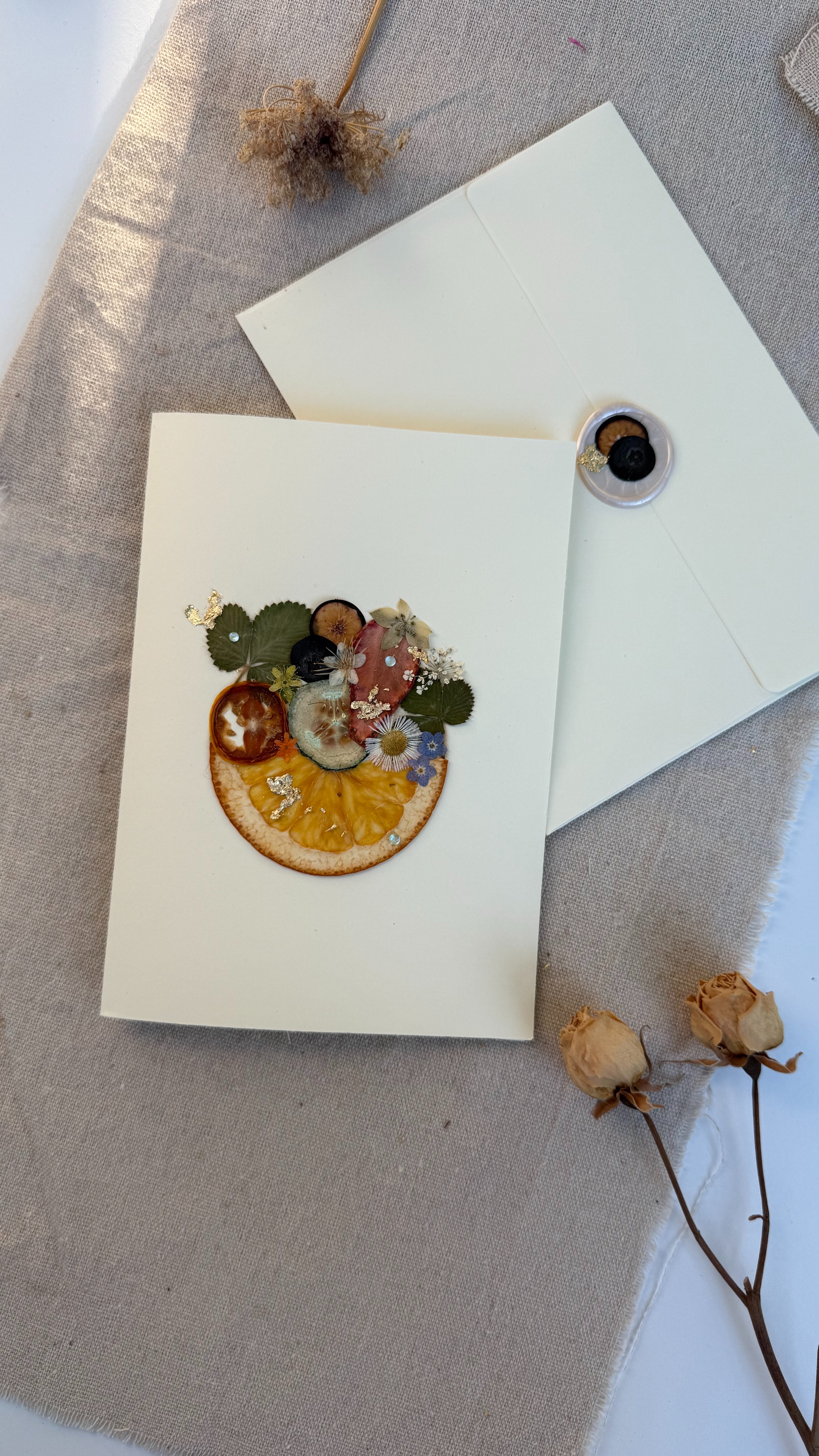 Handmade Pressed Flower Cards 1676