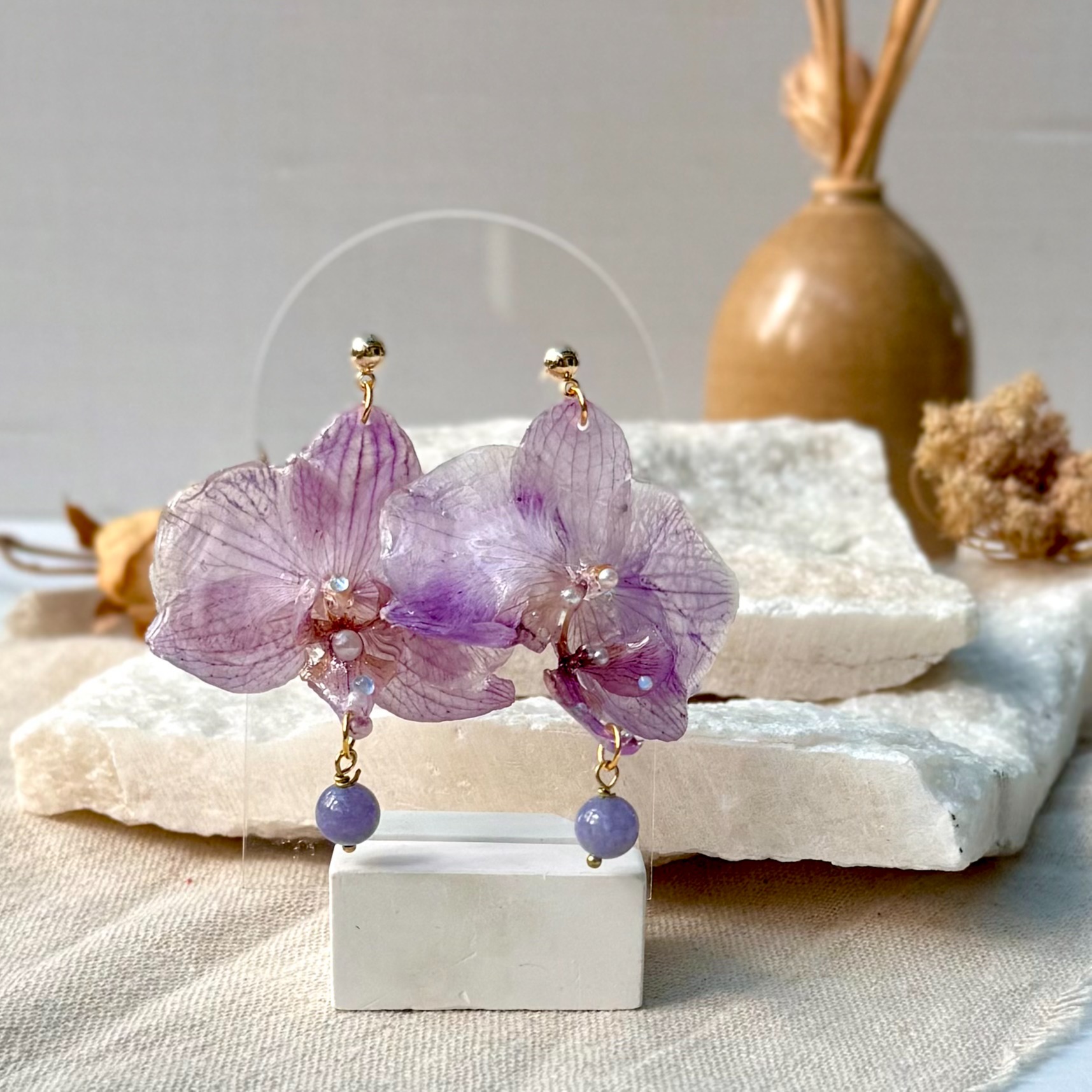 Handmade Pressed Flower Earrings 1678