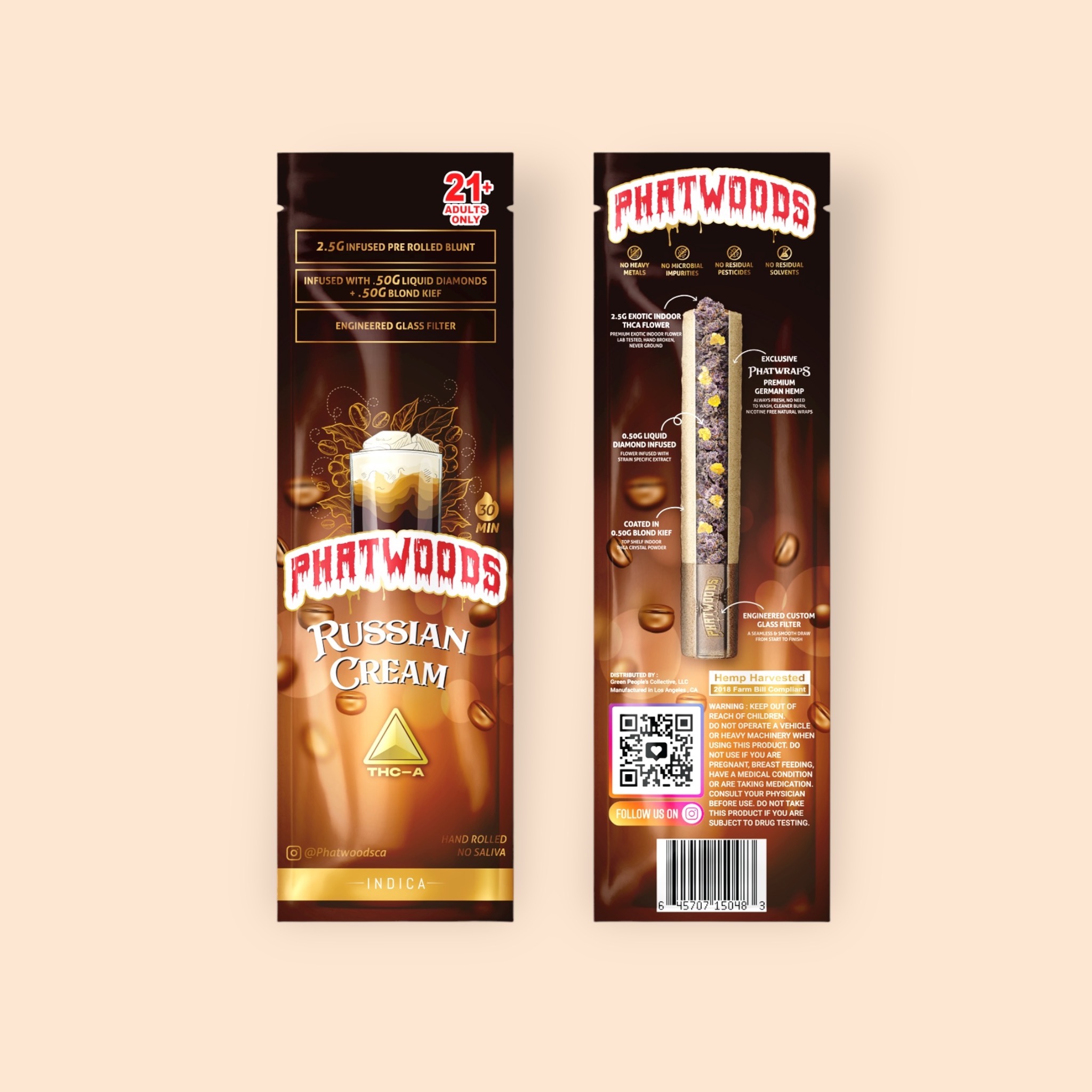 PHATWOODS THCA/THCP 3.5G INFUSED PRE ROLLS 1720