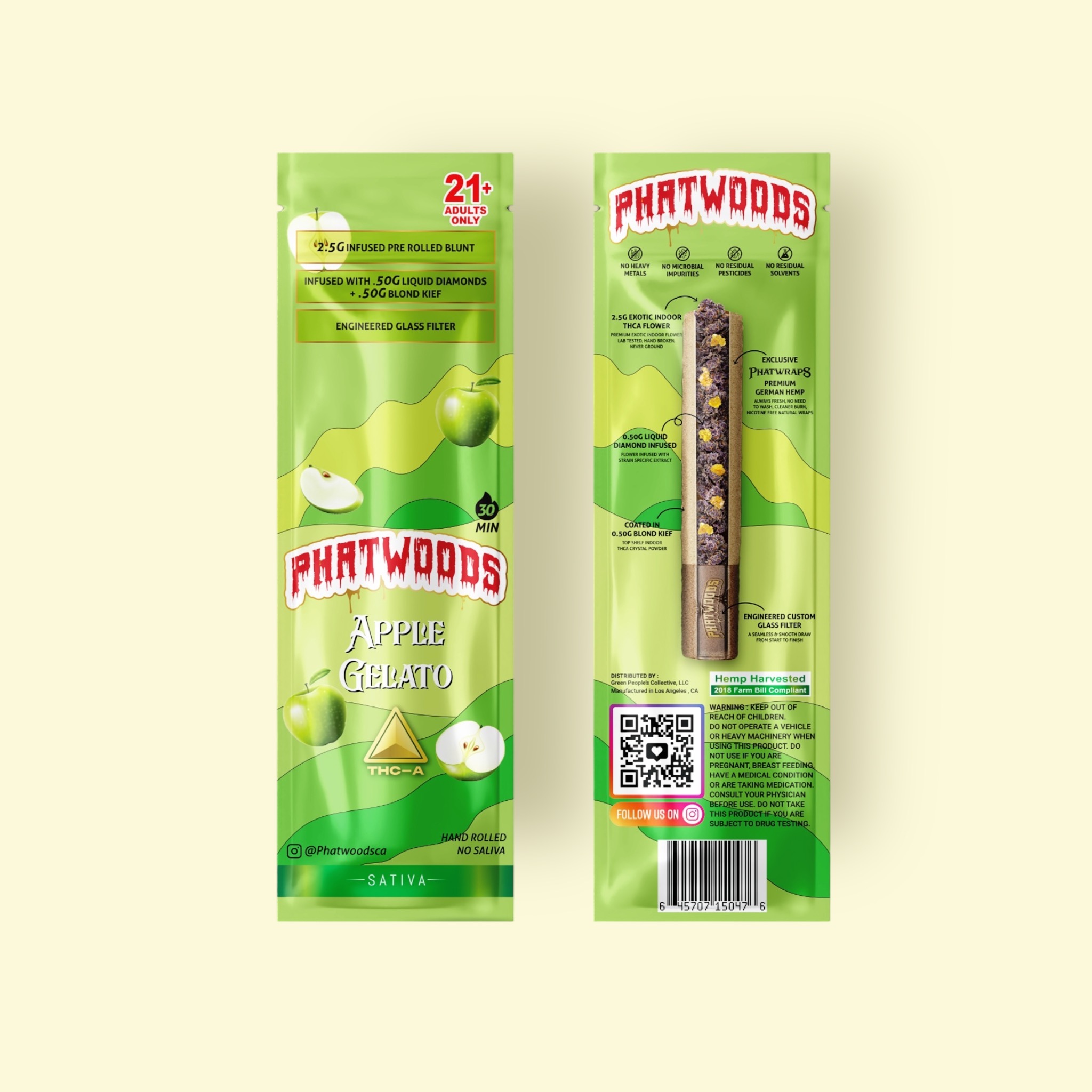 PHATWOODS 3.5G INFUSED THCA PRE-ROLL - 16 FLAVORS 1721