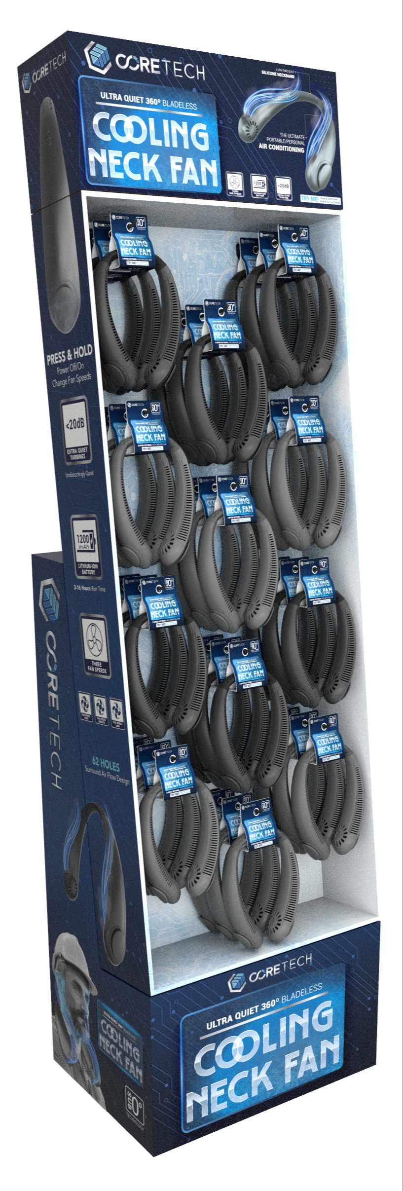 Cooling Neck Fan 36ct Shipper 1845