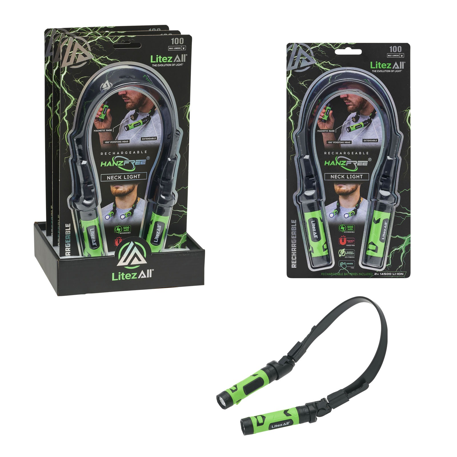 25515-3  - LitezAll Rechargeable Hands Free Neck Light 301