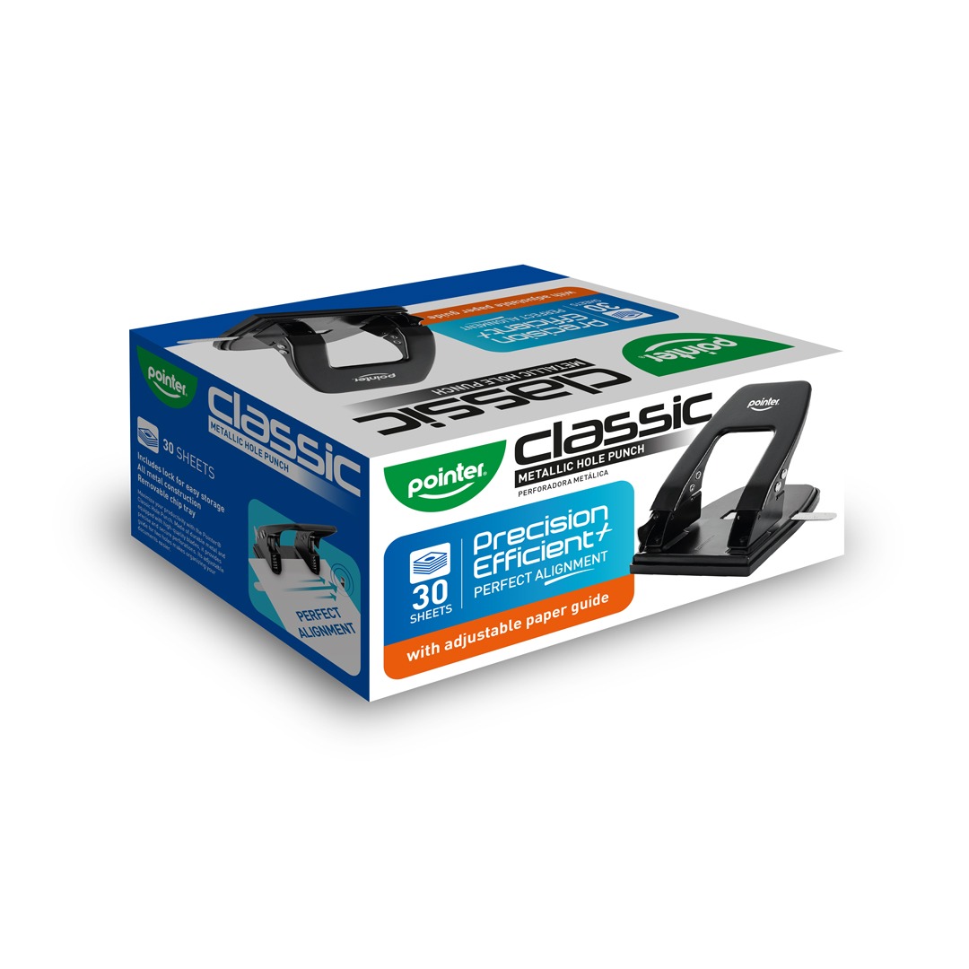 CLASSIC METALLIC, 2-HOLE PUNCH, 30 SHEETS, 1 PIECE 506