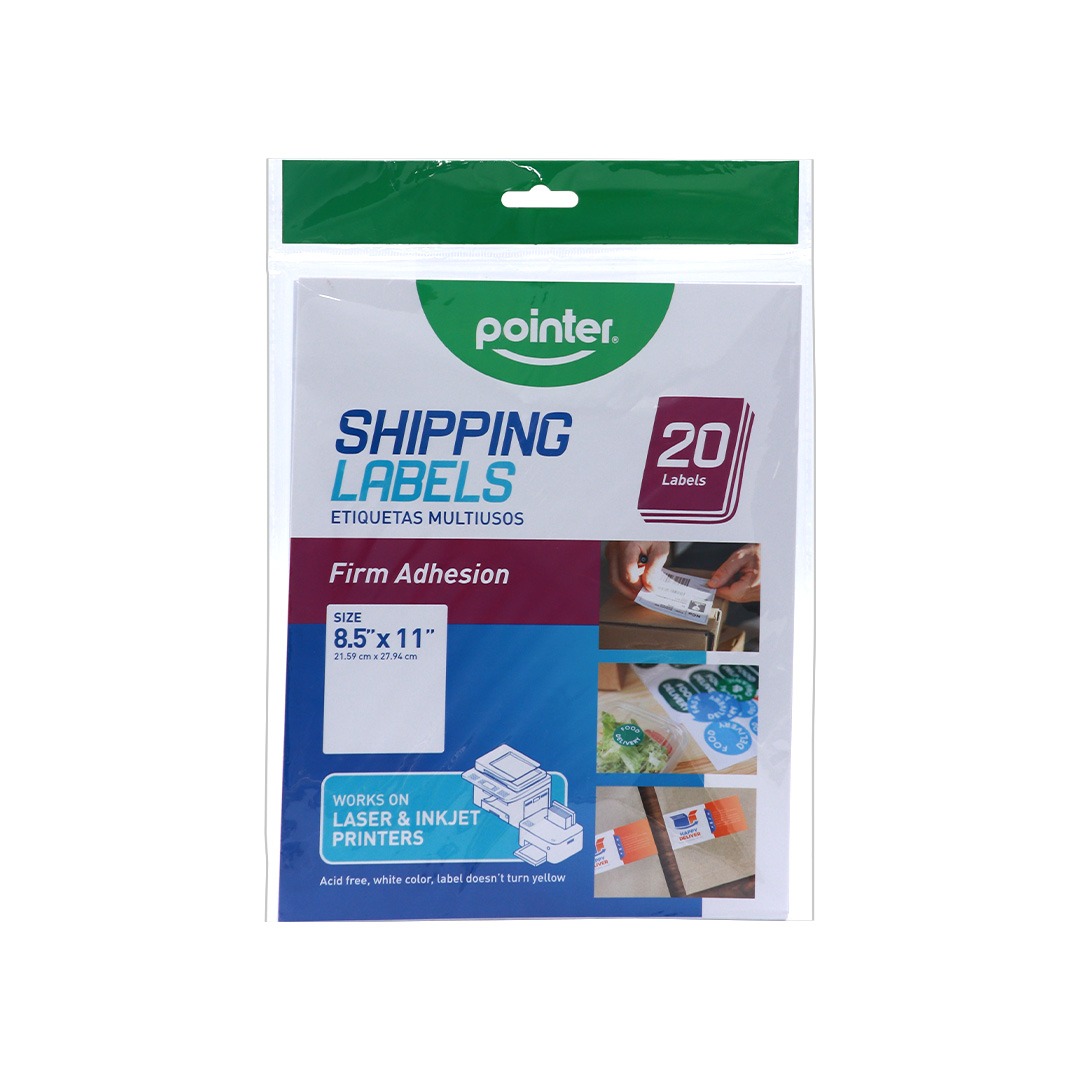 SHIPPING LABELS  8.5X11", SET OF 20 SHEETS 515