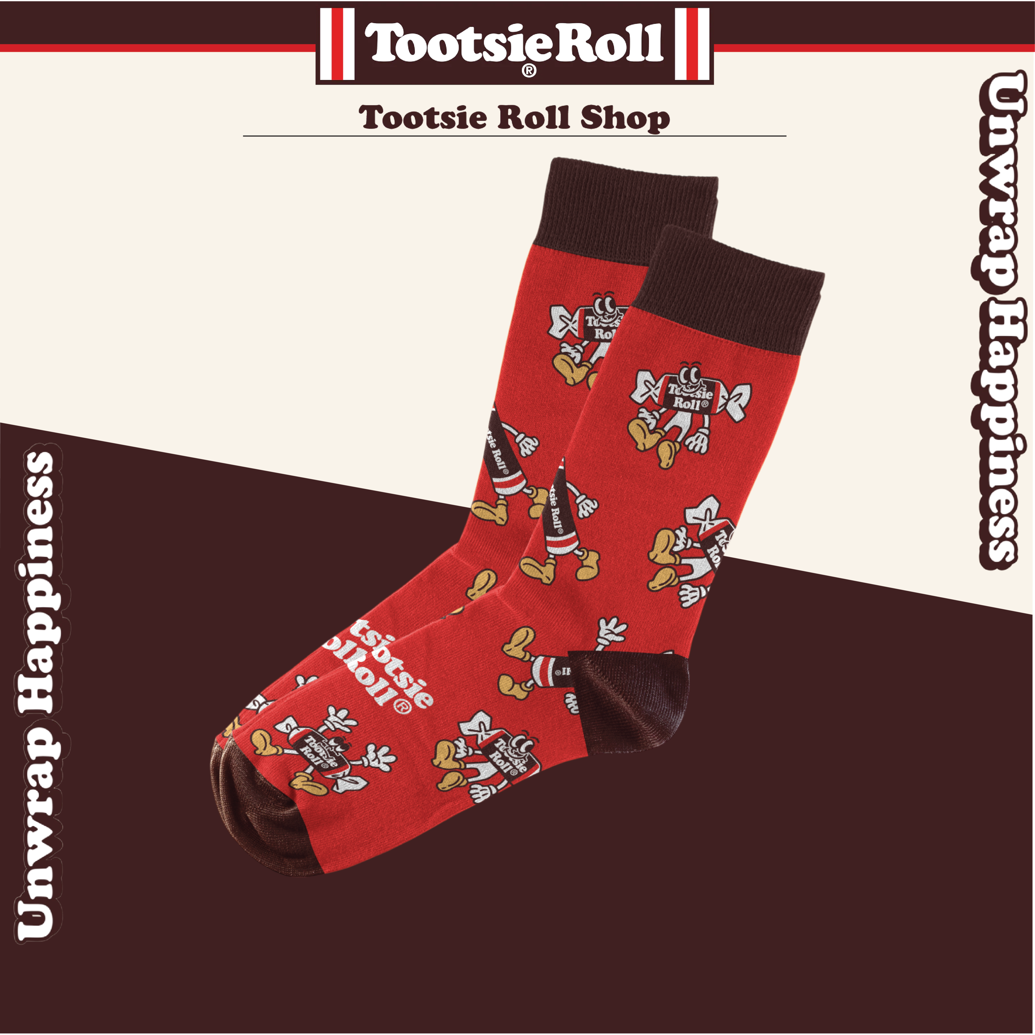 Officially Licensed Tootsie Roll Socks 968