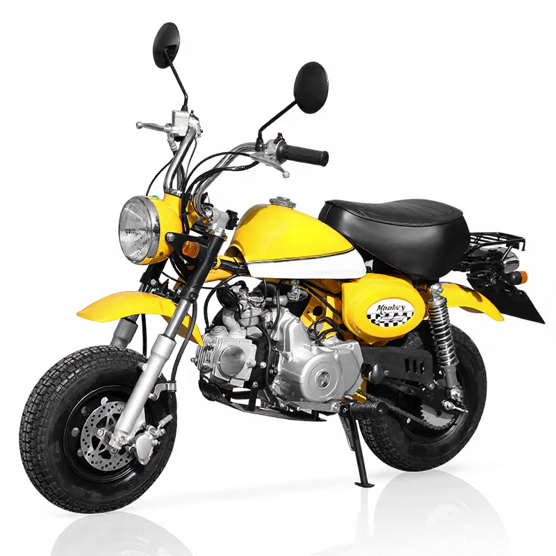 Oryxearth 125CC Mini Monkey Motorcycle – Electric Start, 80 km/h, Front Disc Brake, 8" Wheels, Yellow 1019