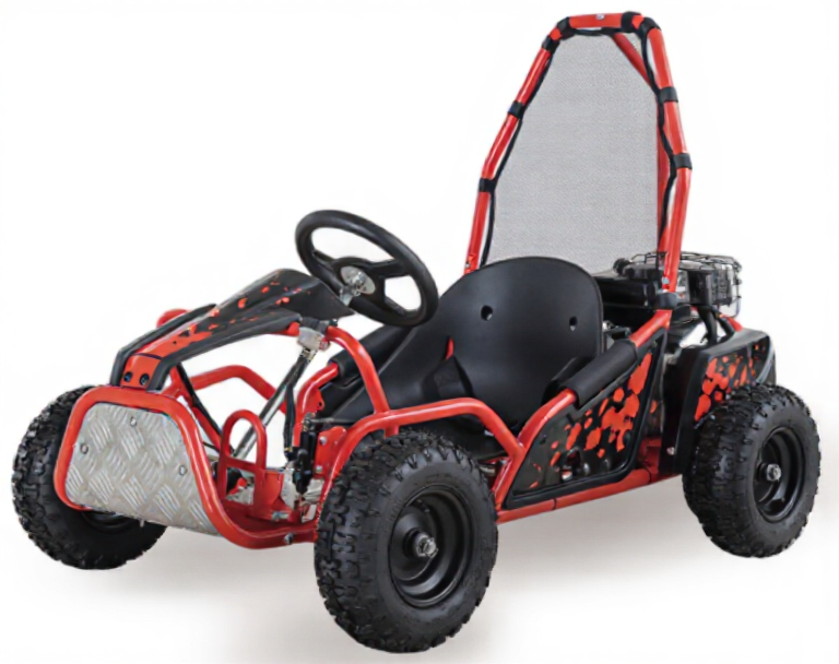 Oryxearth 99cc Off-road Vehicle 25 km/h 4-Stroke OHV Engine 13-inch Off-road Tires, 2 Model, Red 1022