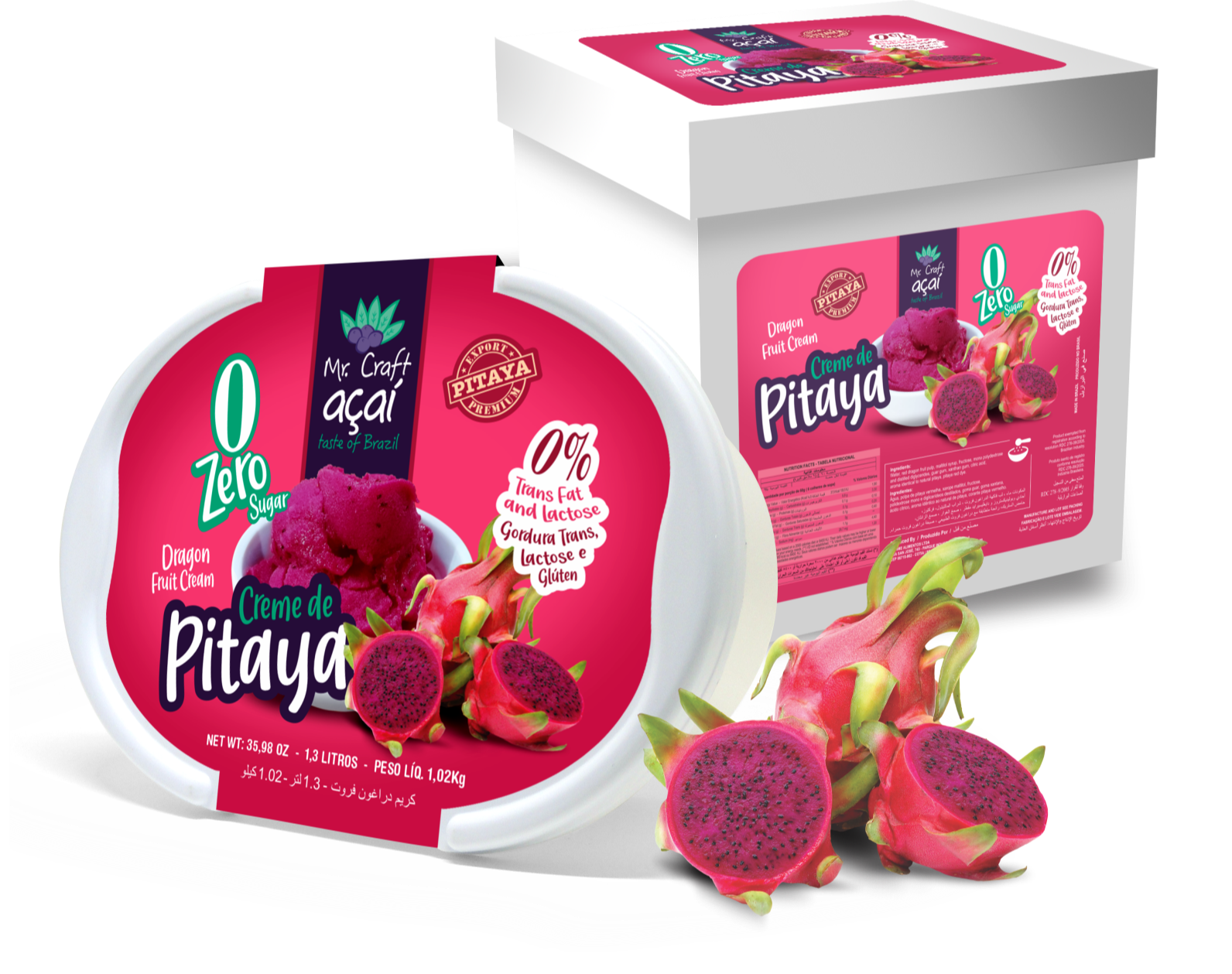 Mr Craft Fruit Cream Sorbet Dragon Fruit Zero 1256