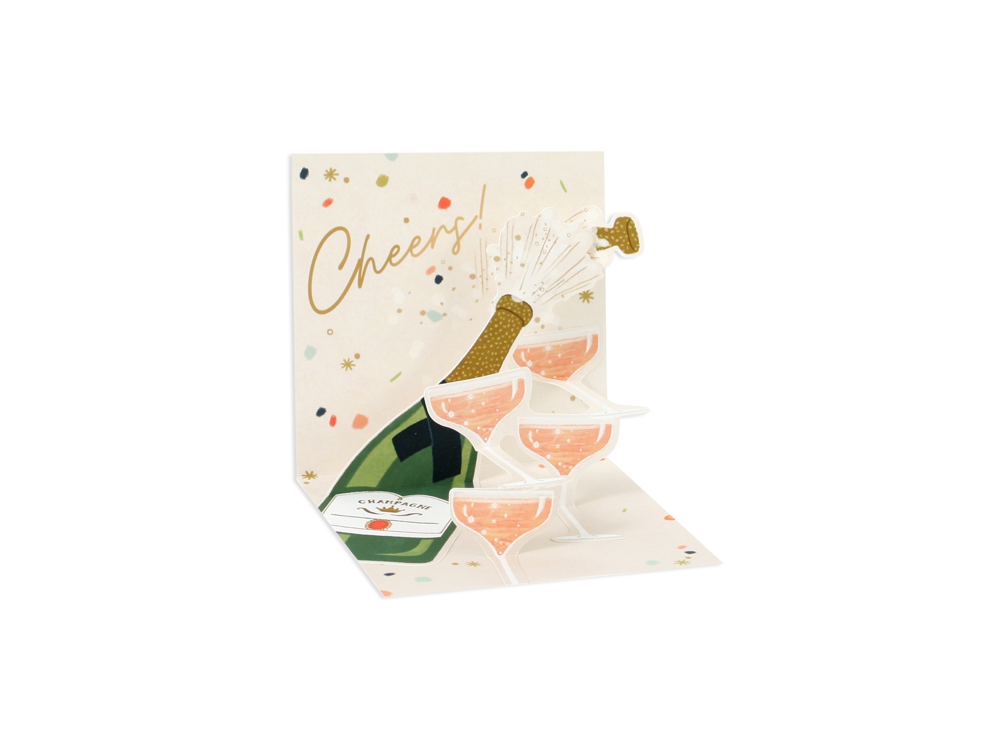 Champagne Cheers Trinkets Mini Pop-Up Card 1389