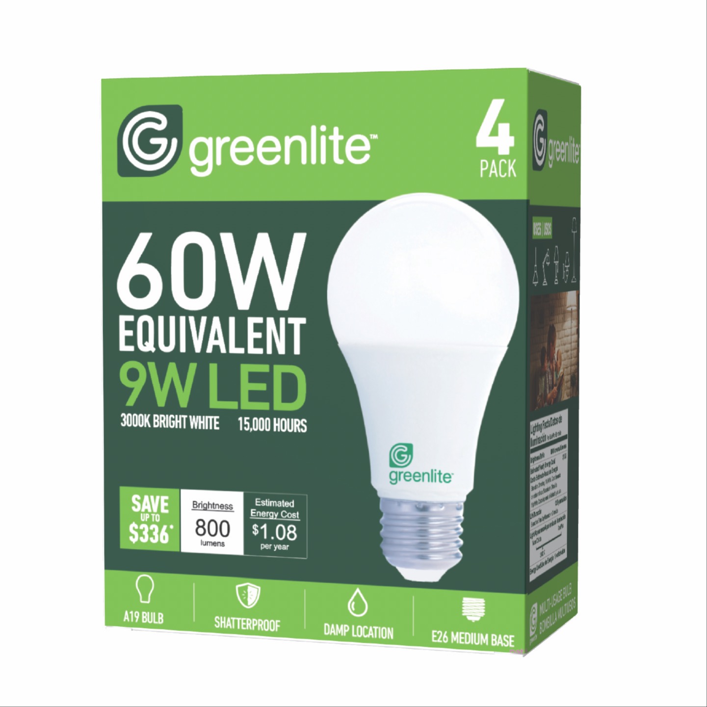9W LED A19 Omni Bulb (4-Pack) 1479