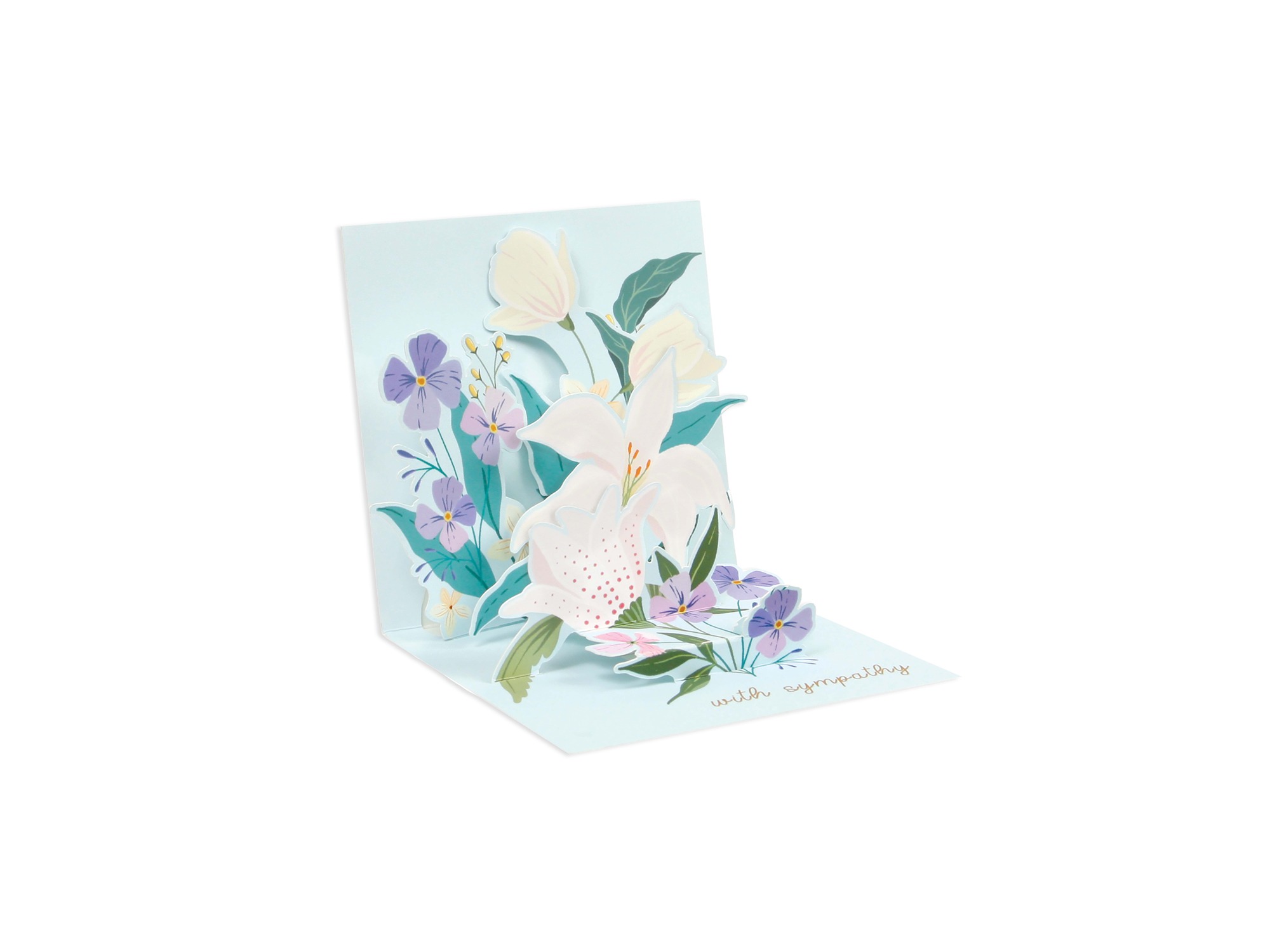 Sympathy Flowers Trinkets Mini Pop-Up Card 1492