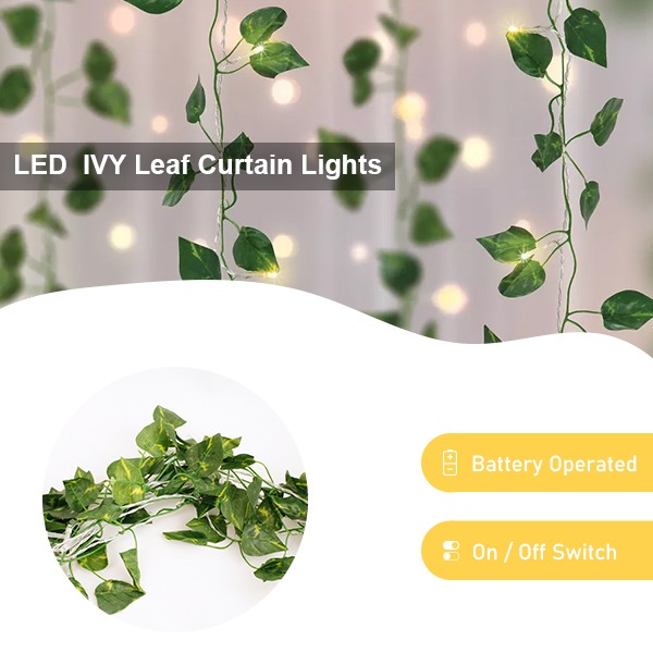5' x 3.5' LED Vine Curtain String Lights Warm White -600217 226