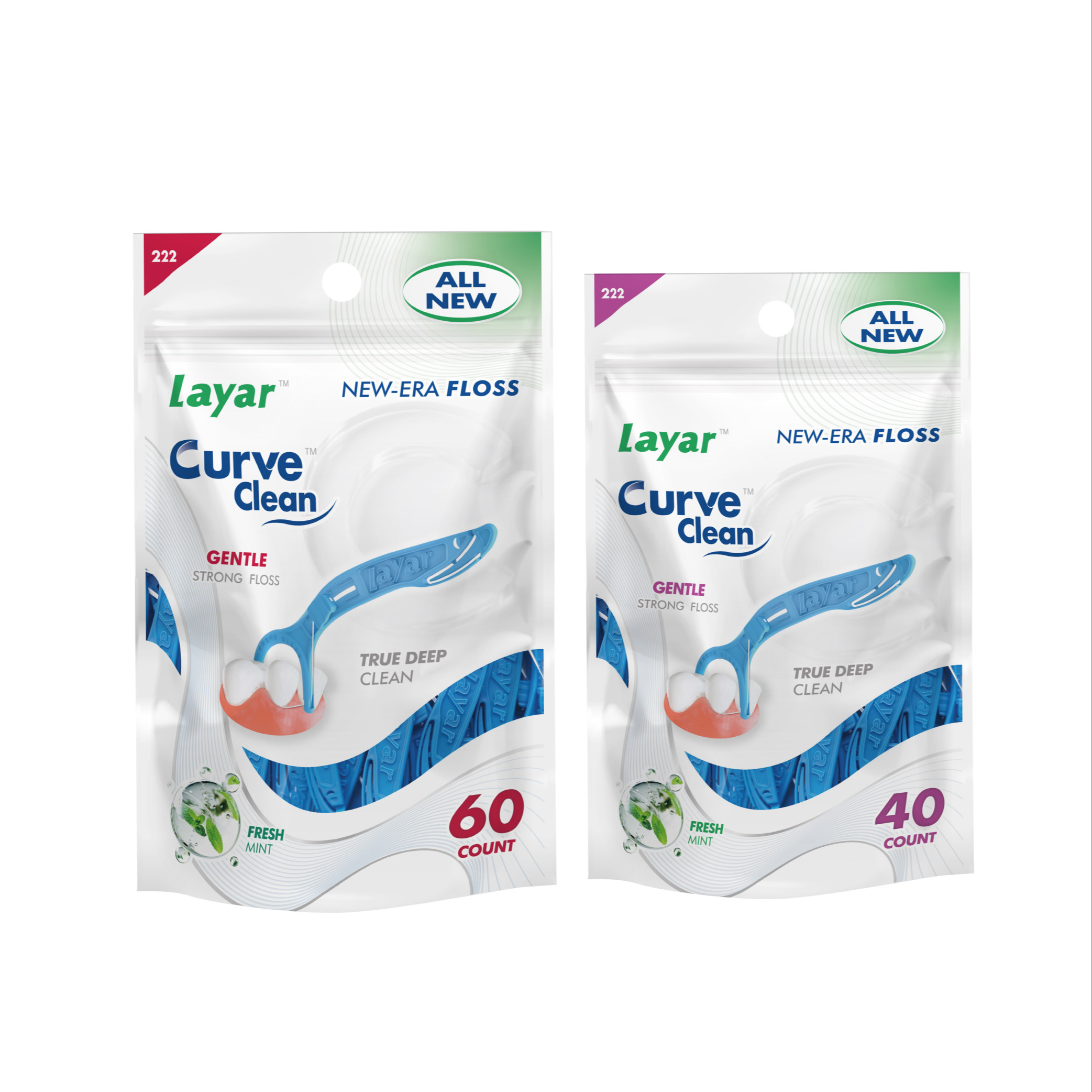 Curve Clean Flossers-Gentle Strong Floss-60/40 COUNT 284
