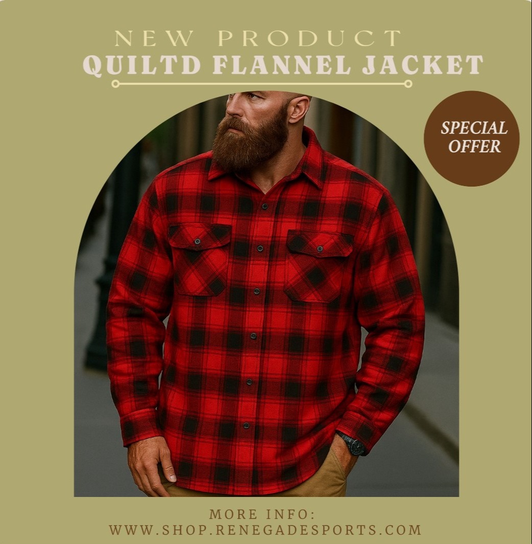 MEN'S 4 OZ. QUILTED PADDED BRAWNY FLANNEL SHIRTS JACKET 310