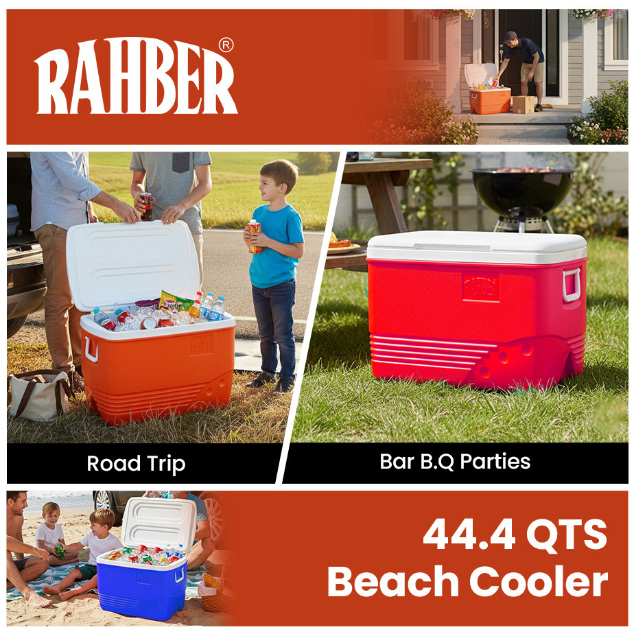 Rahber 44.4qt Portable Hard Ice Chest 314