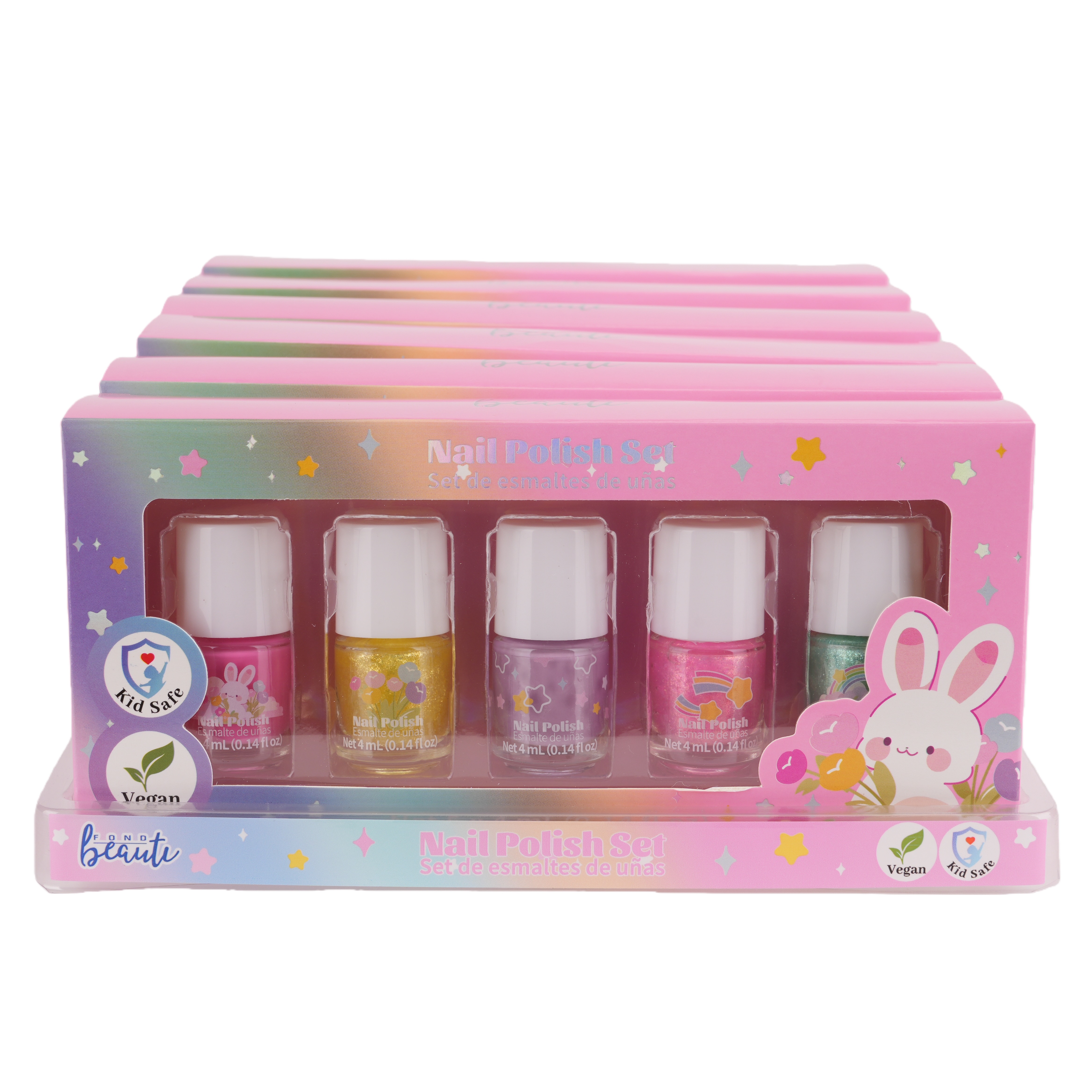 Fondbeauti Kids Nail Polish Set – 5 Colors (Ready Stock) 399