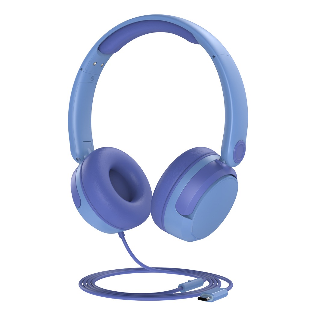 Type C Kids Headphones for Girls Boys 85Db Safe Volume Limited With Mic 485