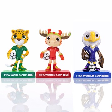 FIFA 2026 World Cup Official Licensed Mascot Figurines Set of 3 (Maple, Zayu & Clutch), Collectable Soccer Figures 960
