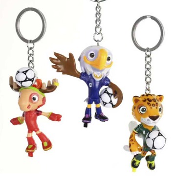 FIFA 2026 World Cup Official Licensed Mascot Figurines Set of 3 (Maple, Zayu & Clutch), Collectable Soccer Figures Key Chain 961