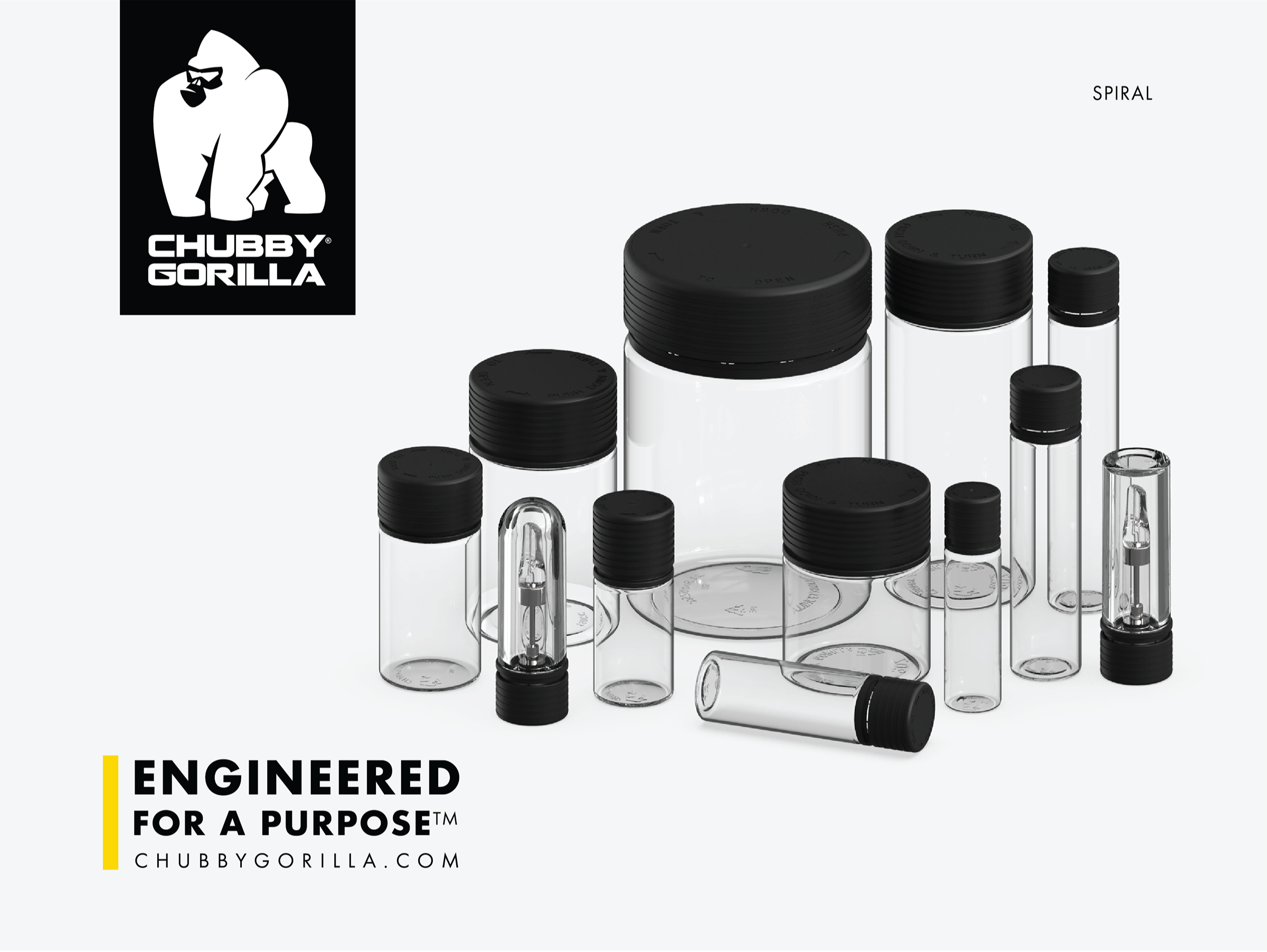 CHUBBY GORILLA - SPIRAL - Child-Resistant Packaging Solutions 365