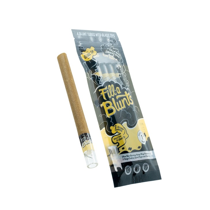 Display Box - Fill-a Blunts 109mm/9mm Pre-Rolled Blunt Tubes - Glass Filter Tips [15 Packs per Case, 4 Tubes per Pack] 27