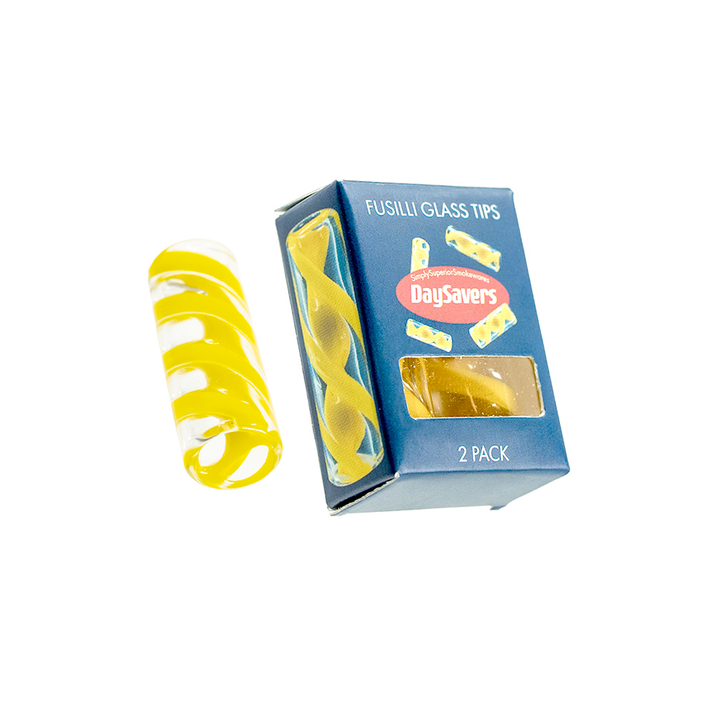 Display Box - DaySavers 11mm Fusilli Glass Tips [20 Packs per Case - 2 Tips per Pack] 32