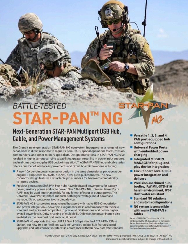STAR-PAN™ Integrated Soldier Multiport USB Data Hub / Power Distribution Systems and Tactical Interconnects 19