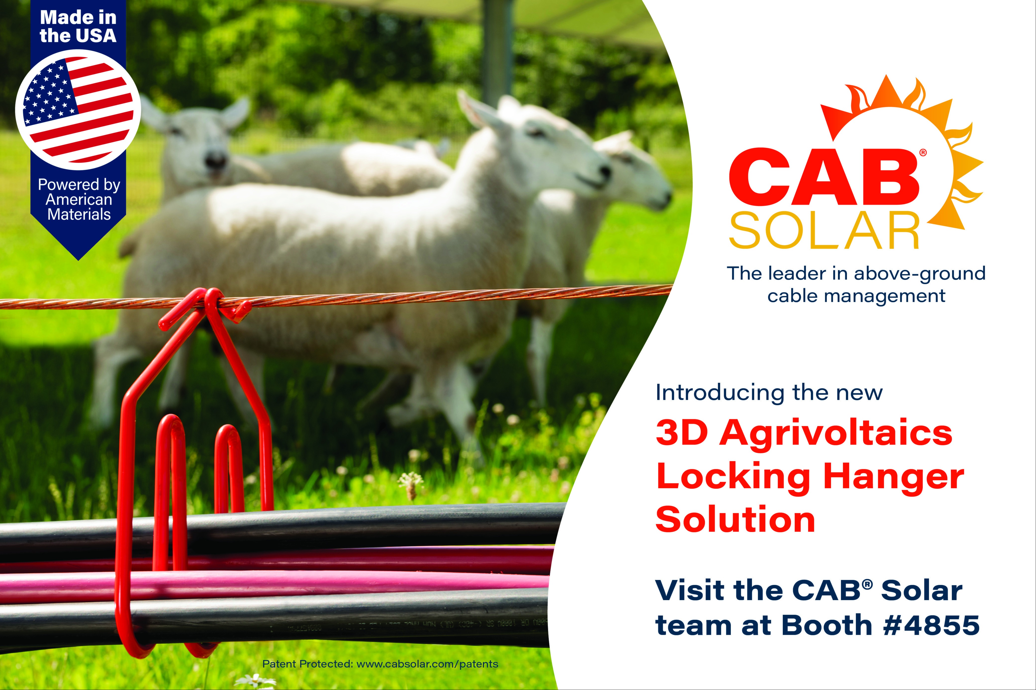 CAB® Solar Enhances Cable Management for Agrivoltaics with a 3D Locking Solution 358