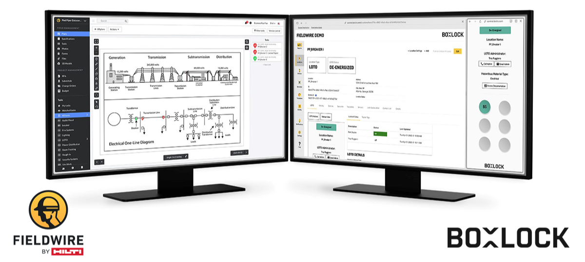 FIELDWIRE BY HILTI AND BOXLOCK INTRODUCE REAL-TIME INTEGRATION FOR LOCKOUT TAGOUT ON SINGLE-LINE DRAWINGS 431