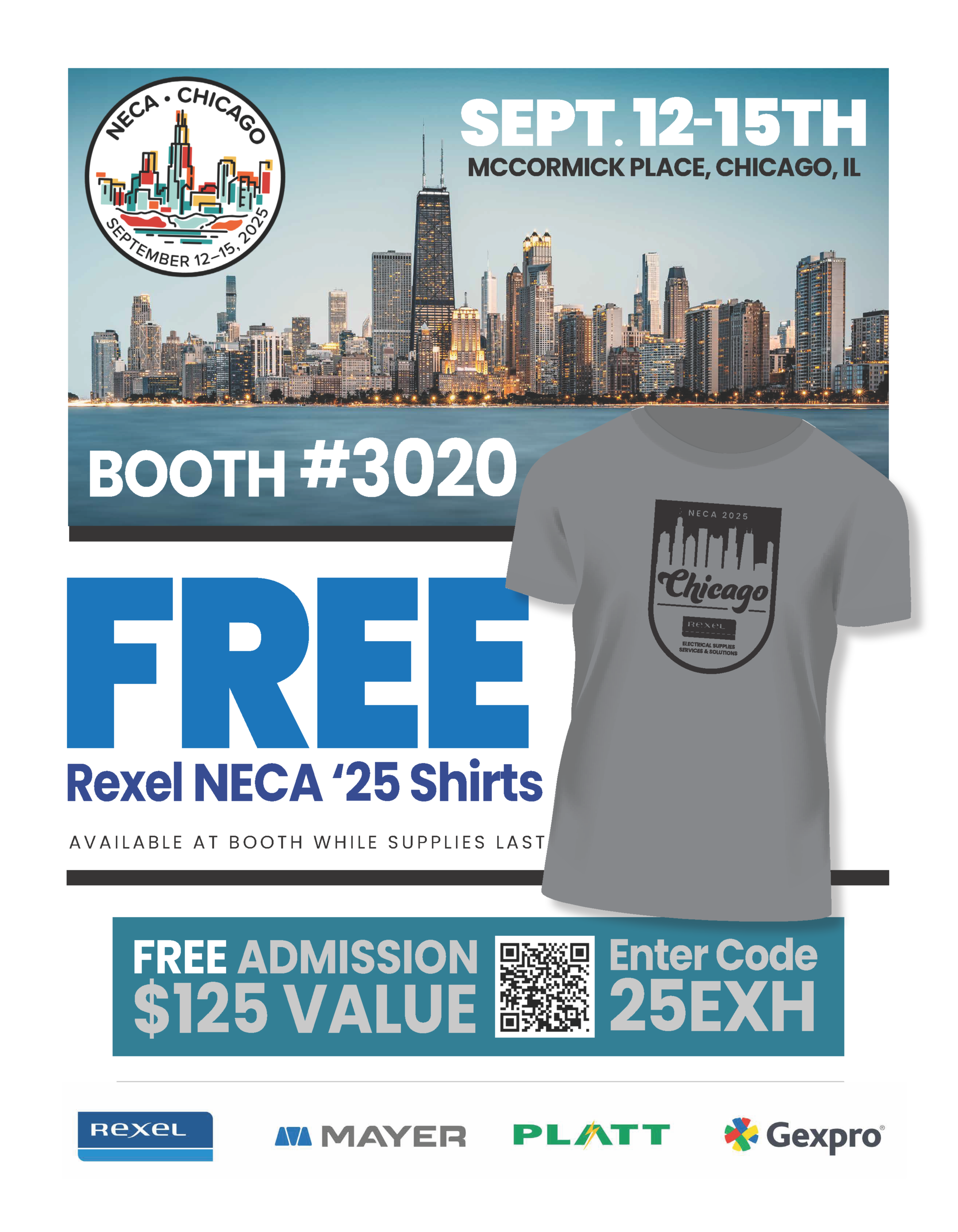 Rexel Booth# 3020 - FREE T-shirt with Scanned Badge - While Supplies Last 574