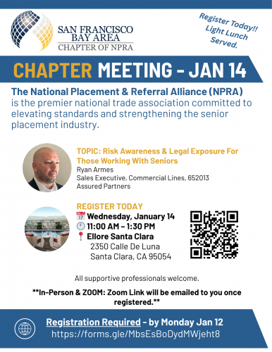 NPRA San Francisco Bay Area Chapter Meeting on Wednesday, January 14 11:00 AM to 1:30 PM 109