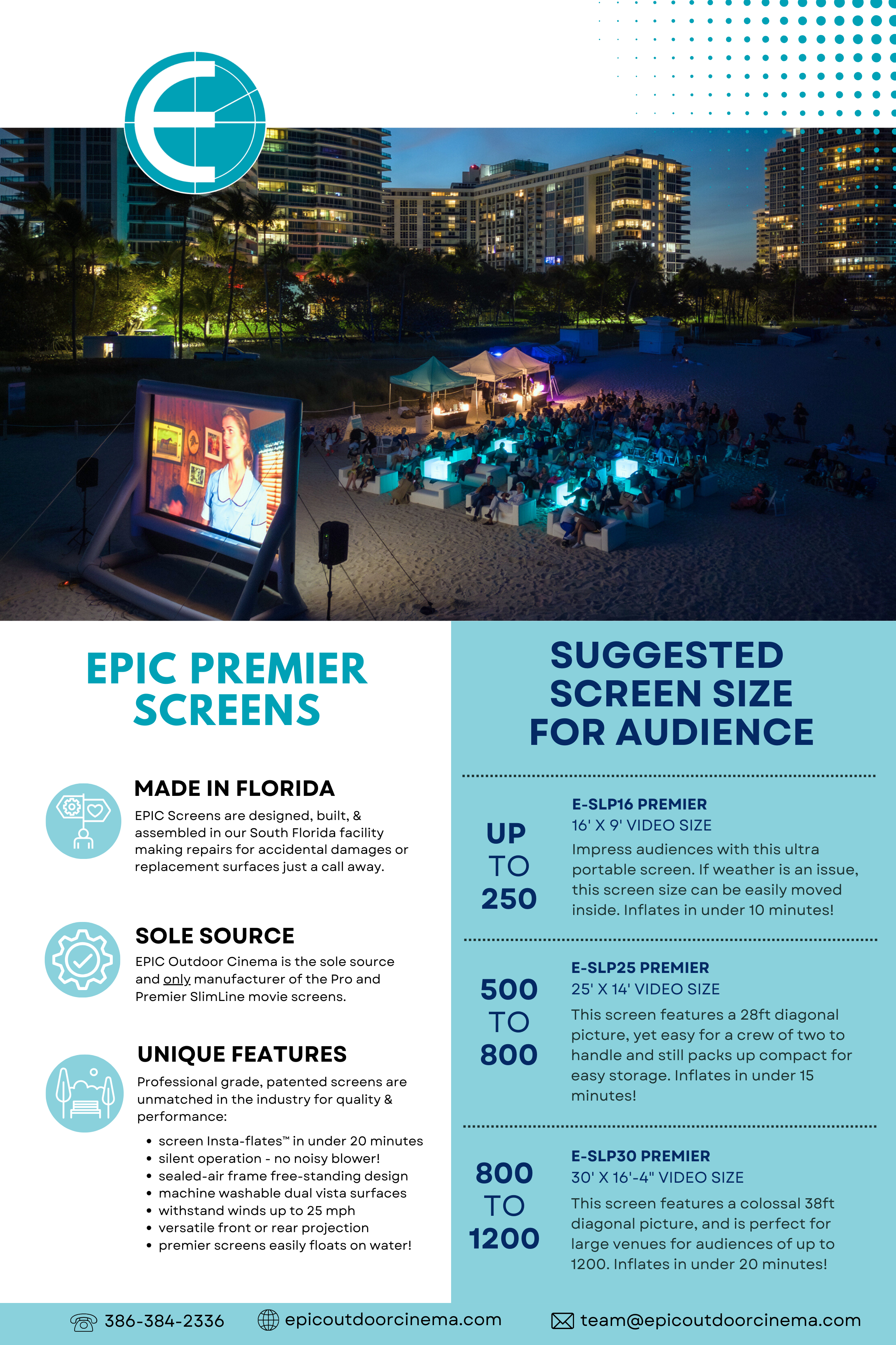 Epic Premier Screen Kits - Professional grade, patented screens are unmatched in the industry for quality & performance! 487