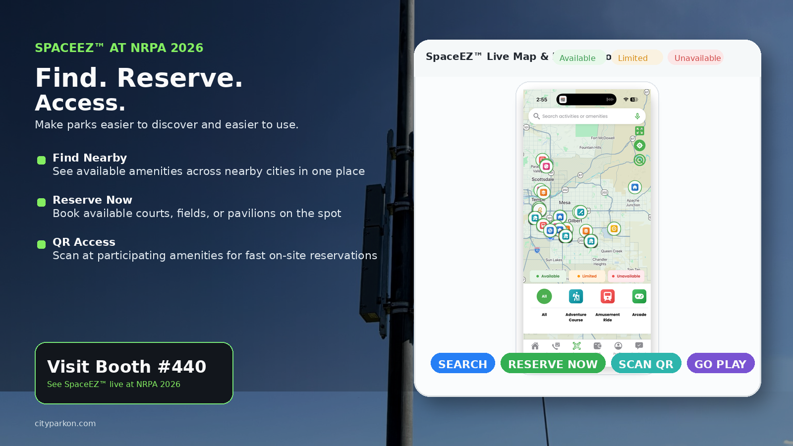 CityParkOn Introduces SpaceEZ™ for Easier Park Discovery, Reservations, and Access 163