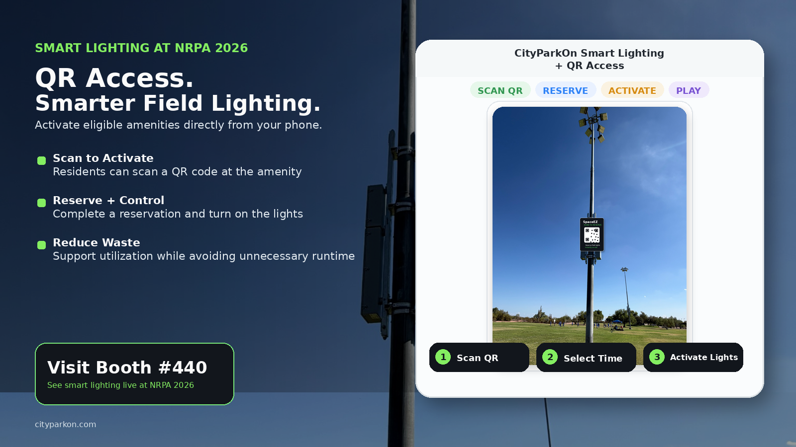 CityParkOn Brings QR-Based Smart Lighting and Facility Activation to Parks 164