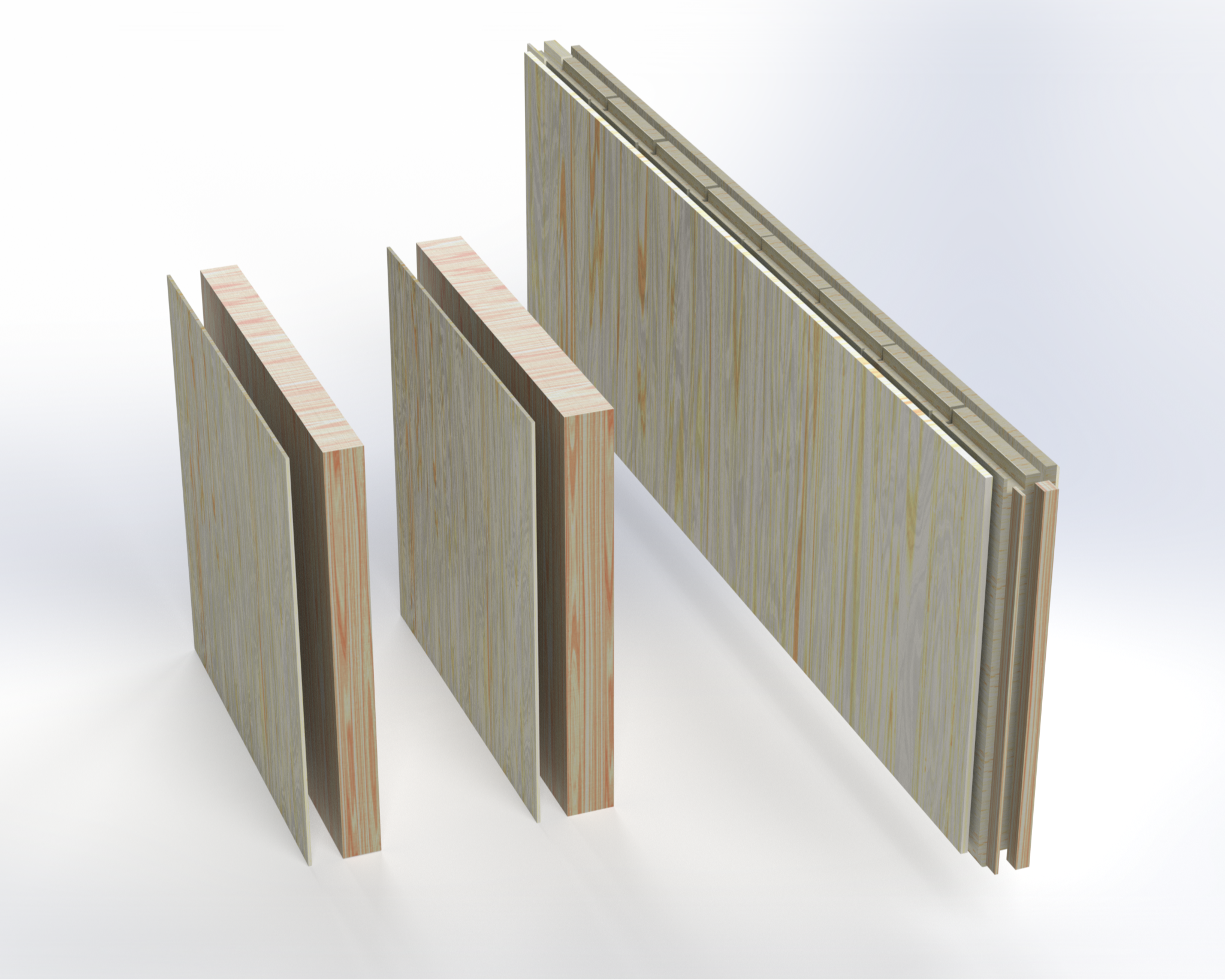 Wood platforms for engineered flooring 259