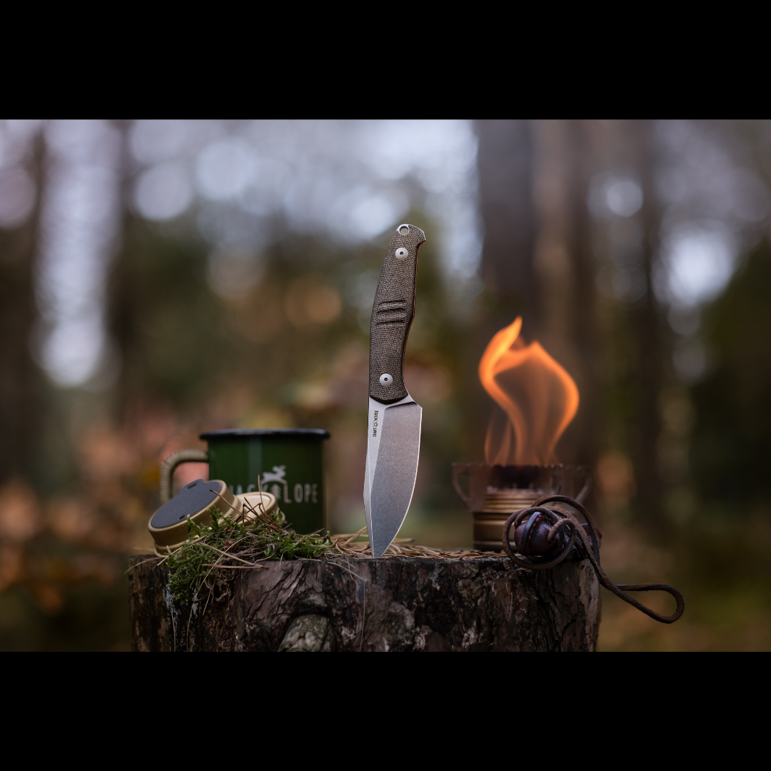 GMF2 Scout - Green Canvas Overlanding Knife 297