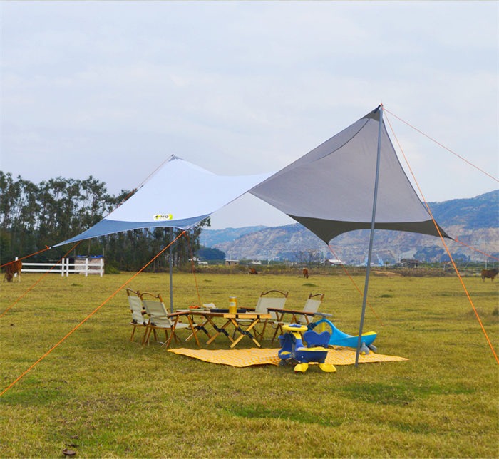 Moqi outdoor vinyl canopy tent camping picnic sun protection rainproof awning shade canopy camping supplies and equipment 942